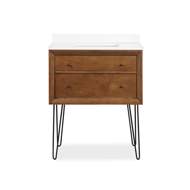 Dorel Living Tribecca 30'' Wall Mounted Single Bathroom Vanity with